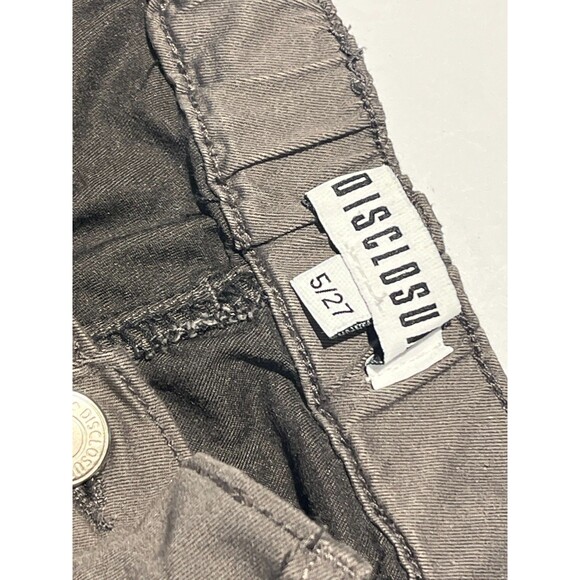 Disclosure Cargo Tactical Pants Women's Juniors Size 5/27 Gray Wide Leg - Picture 7 of 8